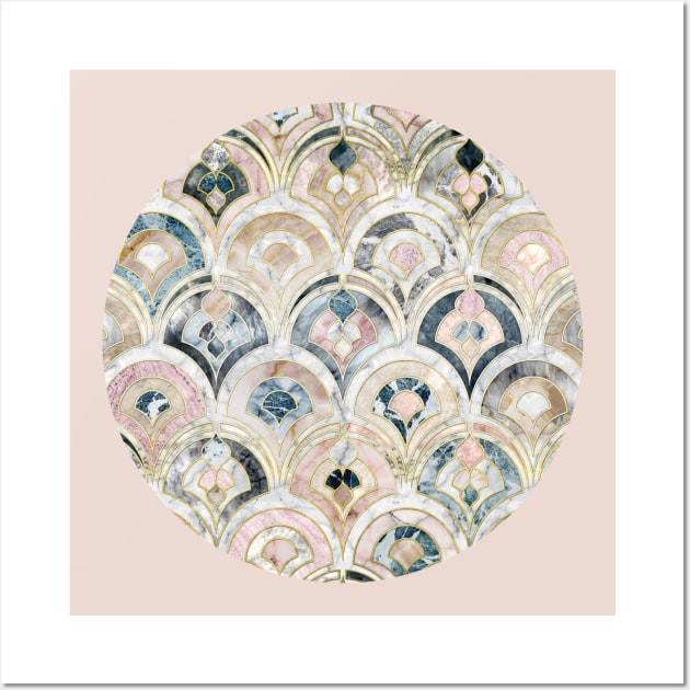 Art Deco Marble Tiles in Soft Pastels Wall Art by micklyn